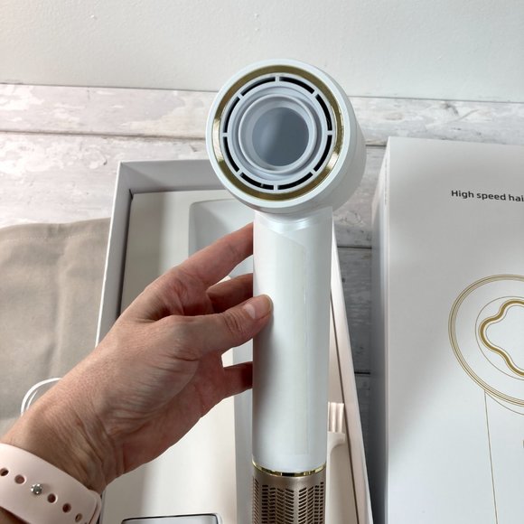 Hair Trends || White and Rose Gold High Speed Blow Dryer - Picture 2 of 7